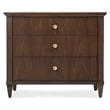 Pemberly Row Traditional Archives Three-Drawer Nightstand in Dark Natural Wood