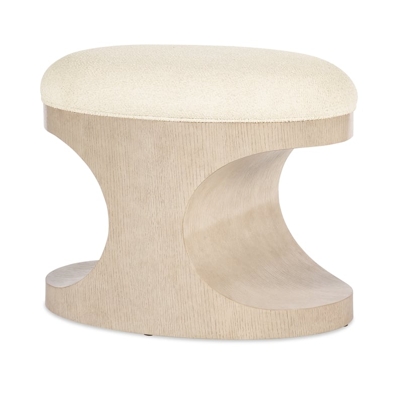 Pemberly Row Modern Westwood Bed Bench with Ivory Fabric Seat Furnishings