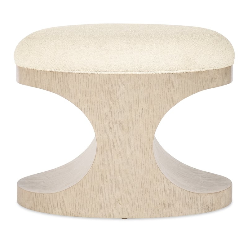 Pemberly Row Modern Westwood Bed Bench with Ivory Fabric Seat Furnishings