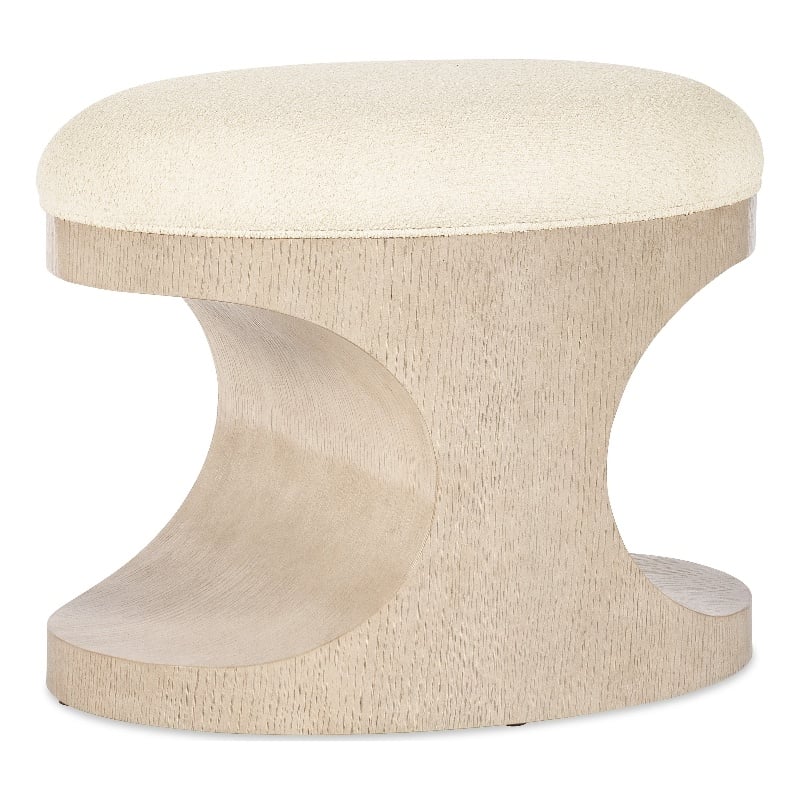 Pemberly Row Modern Westwood Bed Bench with Ivory Fabric Seat Furnishings