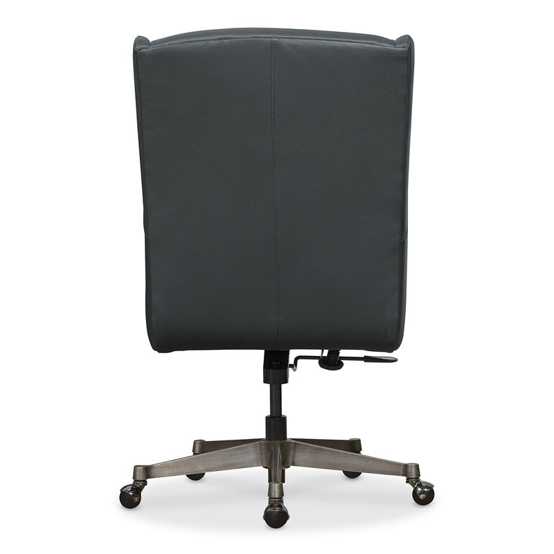 Pemberly Row Executive Swivel Tilt Chair with Blue Leather Furnishings