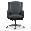 Pemberly Row Executive Swivel Tilt Chair with Blue Leather Furnishings