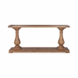 Pemberly Row Transitional Reclaimed Pine Wood Console Table in Mission Brown