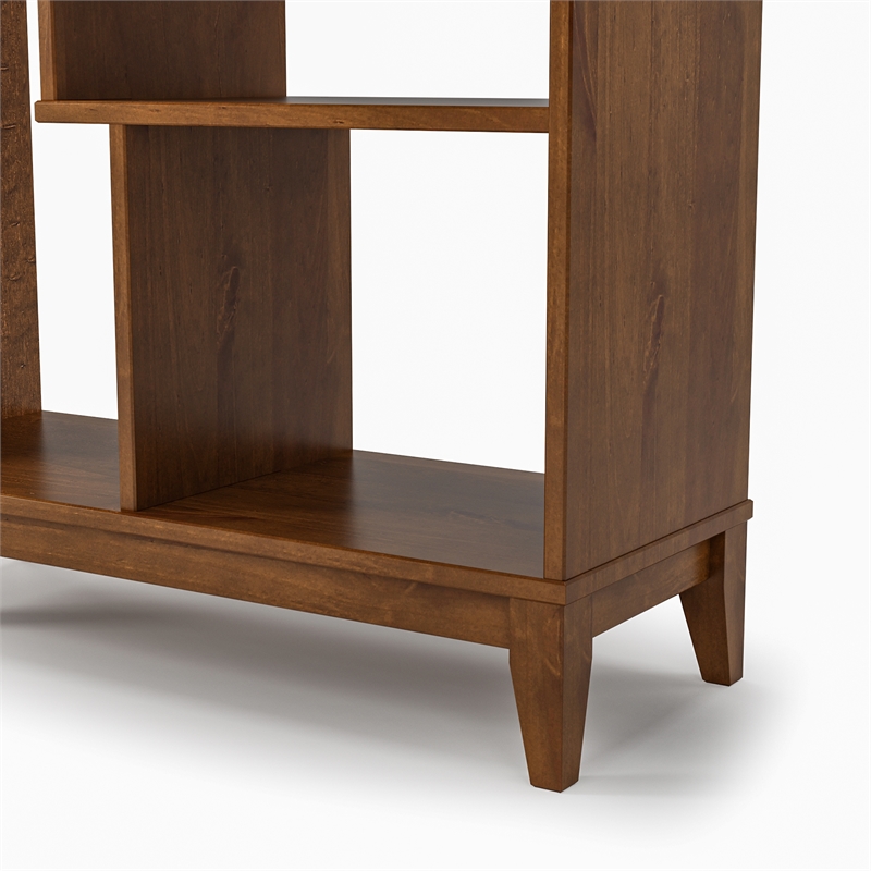 Pemberly Row Transitional Solid Wood Bookcase 72