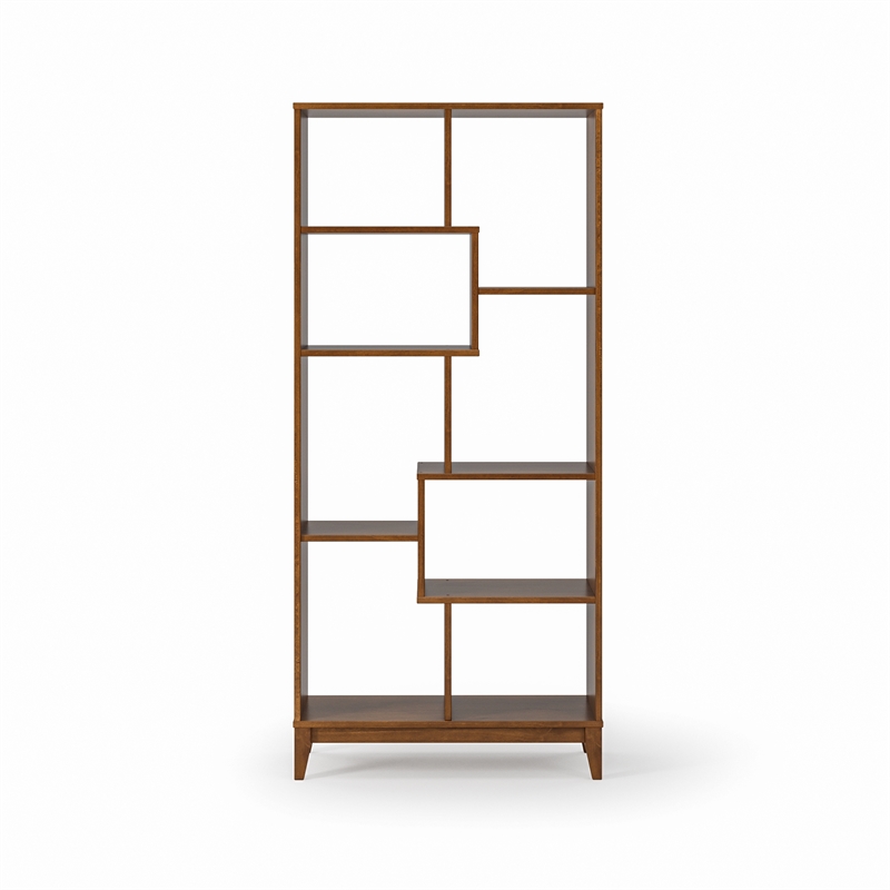 Pemberly Row Transitional Solid Wood Bookcase 72
