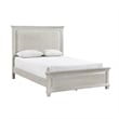 Pemberly Row Transitional Wood Upholstered Queen Panel Bed in Gray