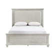 Pemberly Row Transitional Wood Upholstered Queen Panel Bed in Gray