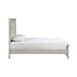 Pemberly Row Transitional Wood Upholstered Queen Panel Bed in Gray