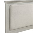 Pemberly Row Transitional Wood Upholstered Queen Panel Bed in Gray