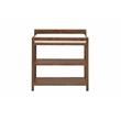 Pemberly Row Contemporary Wood Changing Table in Walnut with 2 Open Shelves