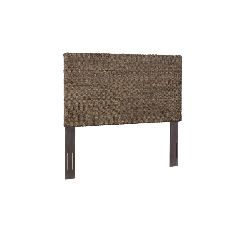 Pemberly Row Rattan Natural Wilmington Queen Banana Leaf Panel Headboard