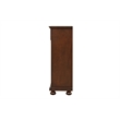 Pemberly Row Contemporary Wood Vintage Bronze Chest in Rustic Cherry