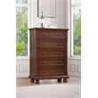 Pemberly Row Contemporary Wood Vintage Bronze Chest in Rustic Cherry