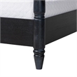Pemberly Row Farmhouse Wood Four-Poster Platform Bed Black King