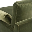 Pemberly Row Modern Farmhouse Chaise Lounge Chair Olive Green Performance Velvet