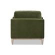 Pemberly Row Modern Farmhouse Chaise Lounge Chair Olive Green Performance Velvet