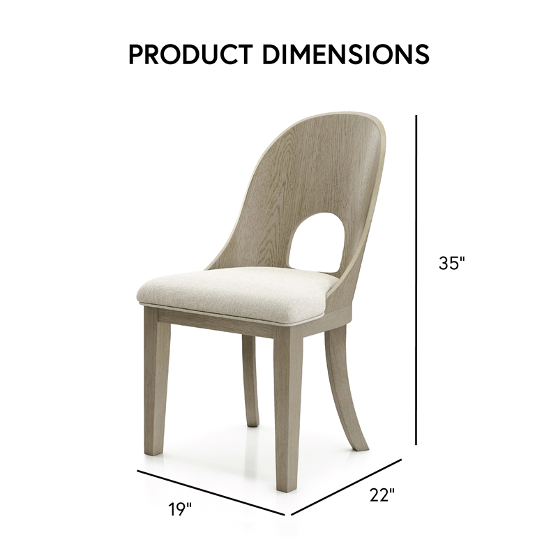 Pemberly Row Modern Wood 7-Piece Dining Table Set in White - 30