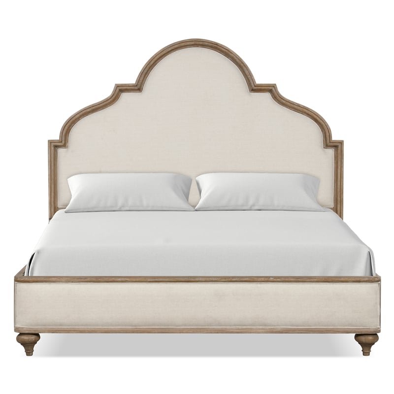 Pemberly Row Transitional Wood King 3-Piece Bedroom Set in Oak