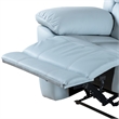 Pemberly Row Transitional Blue Leather Match Manual Reclining Loveseat