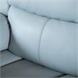 Pemberly Row Transitional Blue Leather Match Manual Reclining Loveseat