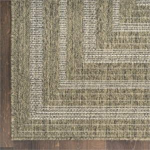 Pemberly Row Contemporary Home 8' x 10' Fabric Olive Area Rug