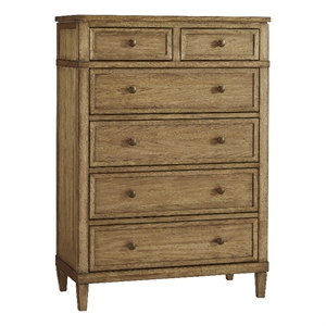 Pemberly Row Traditional Wood Brown Chest of Drawers - 54.25&quotHx38&quotWx19&quotD