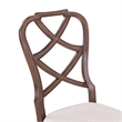 Pemberly Row Contemporary Wood Back Side Chair - Set of 2 in Brown