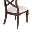Pemberly Row Contemporary Wood Back Side Chair - Set of 2 in Brown