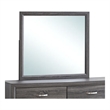 Pemberly Row Contemporary Wood Mirror in Gray - 35