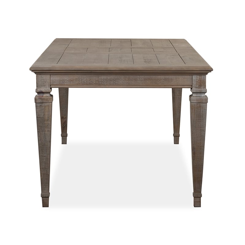 Pemberly Row Wood Home Dovetail Grey Extendable Rectangular Dining Table