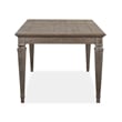 Pemberly Row Wood Home Dovetail Grey Extendable Rectangular Dining Table