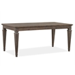 Pemberly Row Wood Home Dovetail Grey Extendable Rectangular Dining Table