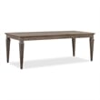 Pemberly Row Wood Home Dovetail Grey Extendable Rectangular Dining Table