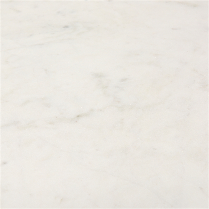 Pemberly Row Contemporary Metal Marble & Matte Black Bistro Table