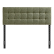 Pemberly Row Contemporary Fabric Upholstered King Size Headboard in Leaf