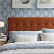 Pemberly Row Contemporary Performance Velvet King Size Headboard in Rust