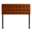 Pemberly Row Contemporary Performance Velvet King Size Headboard in Rust