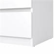 Pemberly Row Contemporary Engineered Wood White High Gloss 3 Drawer Chest