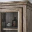 Pemberly Row Dovetail Grey Door Bookcase with Glass Paneled Doors