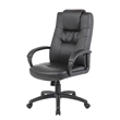 Pemberly Row Contemporary Executive High Back LeatherPlus Chair in Black