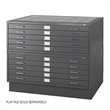 Pemberly Row Modern Metal Closed Low Base in Black for Flat File Cabinets