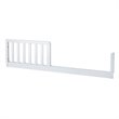 Pemberly Row Contemporary Wood Toddler Bed Conversion Rail Kit in White