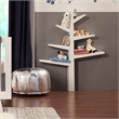 Pemberly Row Modern Wood Tree Bookcase in White - 51.17