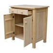 Pemberly Row Contemporary Wood Unfinished Kitchen Work Center