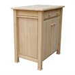 Pemberly Row Contemporary Wood Unfinished Kitchen Work Center