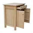 Pemberly Row Contemporary Wood Unfinished Kitchen Work Center