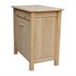 Pemberly Row Contemporary Wood Unfinished Kitchen Work Center
