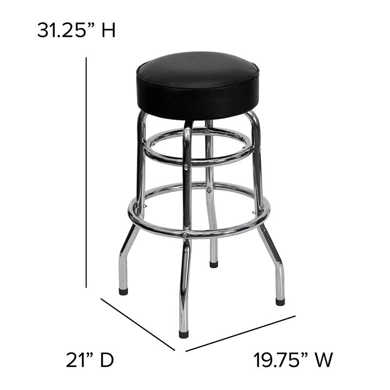 Pemberly Row Contemporary Chrome 30.25