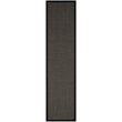 Pemberly Row Transitional Fabric Gray Charcoal Runner Area Rug - 2'6