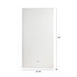 Pemberly Row Standard Fabric Crib Mattress with Hybrid Quilted Cover in White